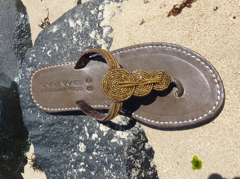 Hand-beaded Leather Sandals