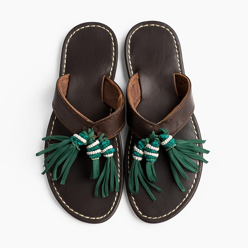 Giriama Green Sandal