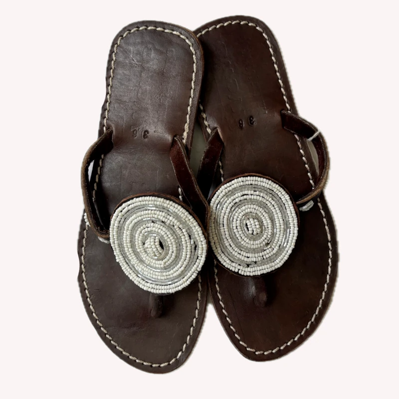 Turkana White Sandal
