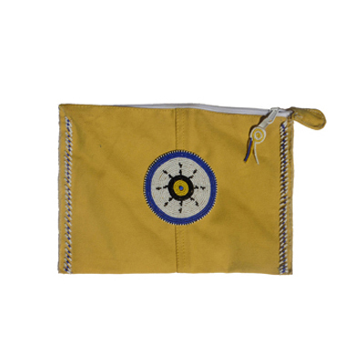Yellow Canvas Clutch