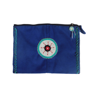Royal blue Canvas Clutch