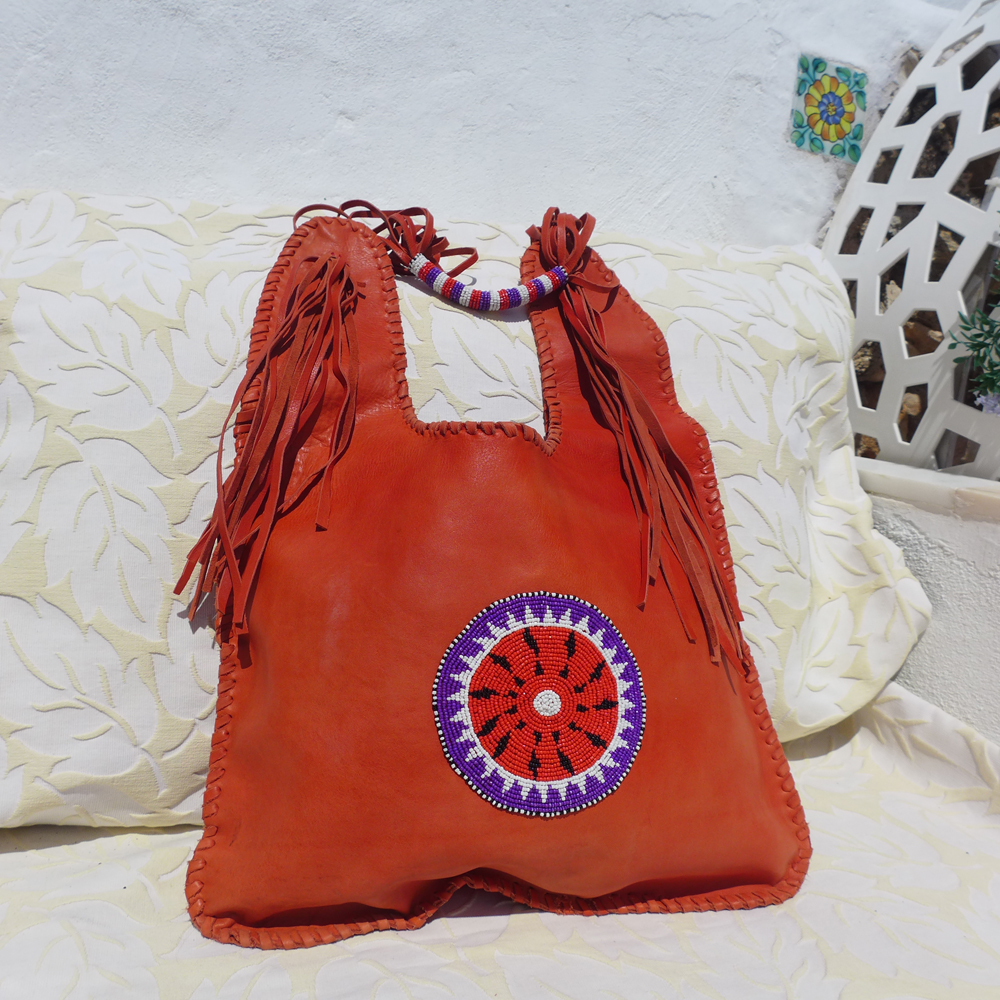 Rafiki Leather Bag red