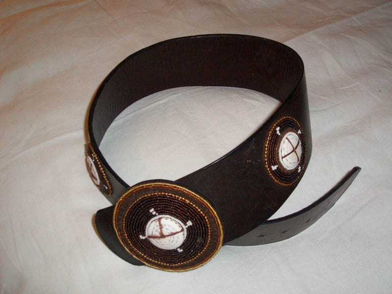 Kamba wide leather belt