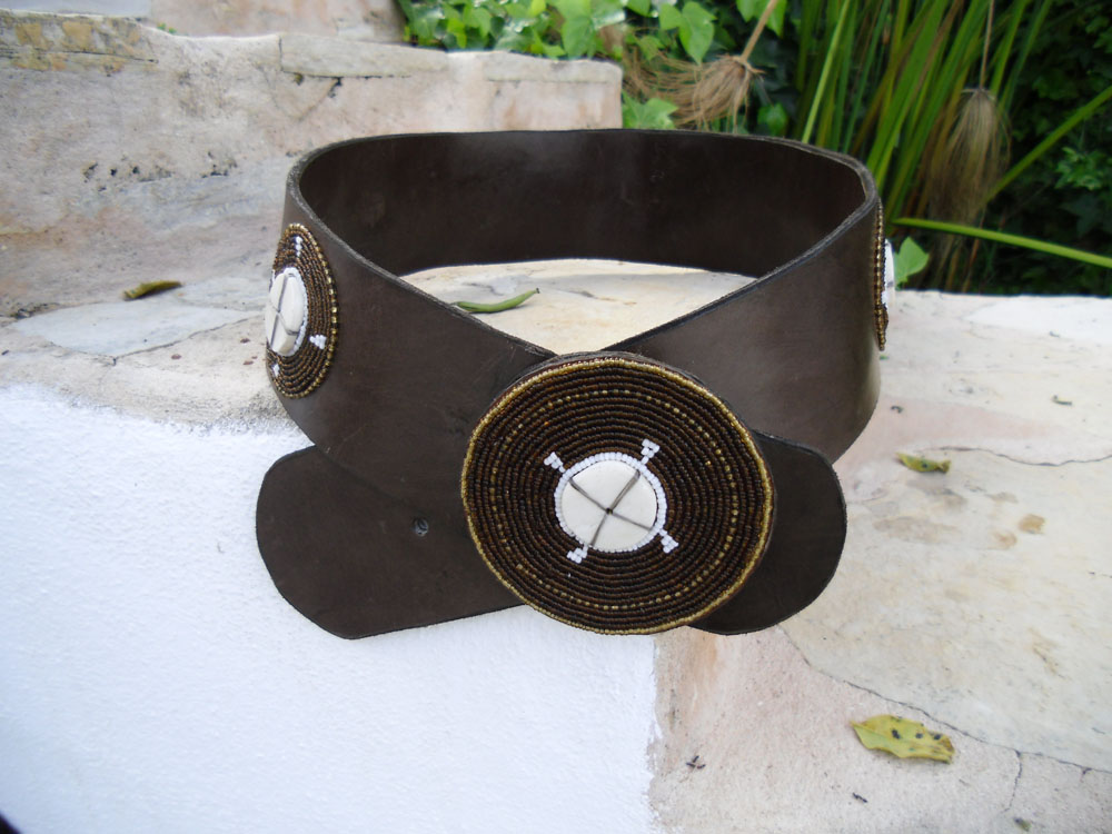 Hodi wide leather belt